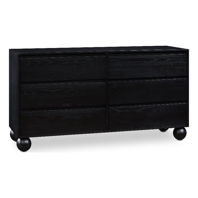 Meridian Furniture Kent Black Solid Ash Wood Dresser