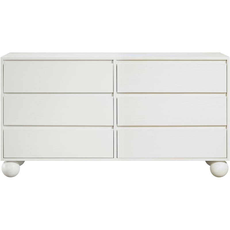 Meridian Furniture Kent Cream Solid Ash Wood Dresser