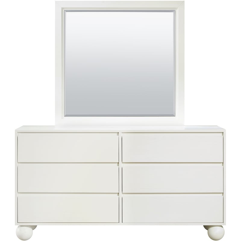 Meridian Furniture Kent Cream Solid Ash Wood Dresser