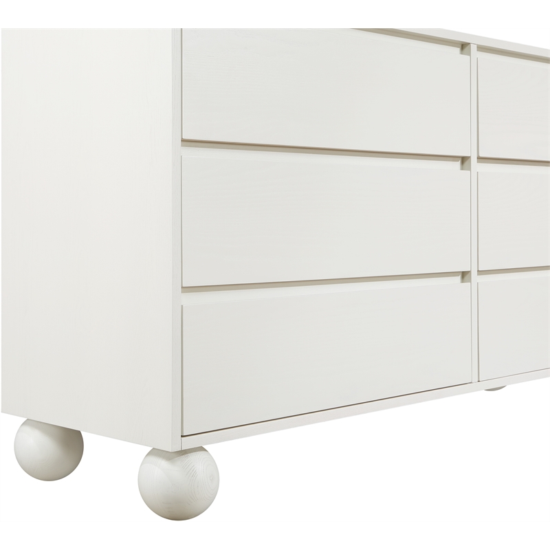 Meridian Furniture Kent Cream Solid Ash Wood Dresser