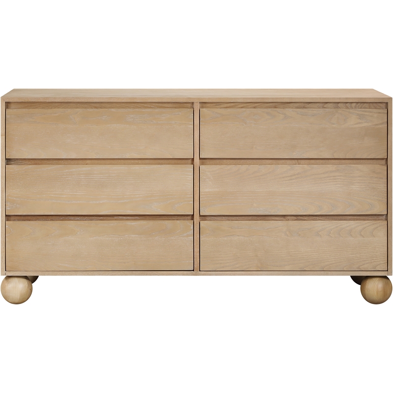 Meridian Furniture Kent Natural Solid Ash Wood Dresser