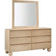 Meridian Furniture Kent Natural Solid Ash Wood Dresser