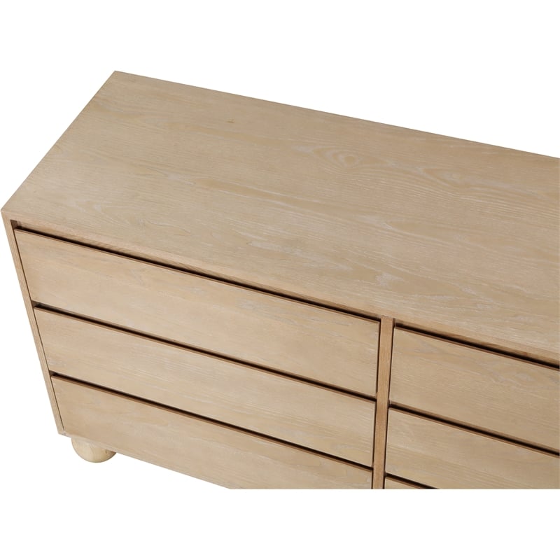 Meridian Furniture Kent Natural Solid Ash Wood Dresser
