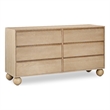 Meridian Furniture Kent Natural Solid Ash Wood Dresser