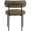 Meridian Furniture Beacon Olive Green Boucle Fabric Dining Chair (Set of 2)