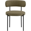 Meridian Furniture Beacon Olive Green Boucle Fabric Dining Chair (Set of 2)