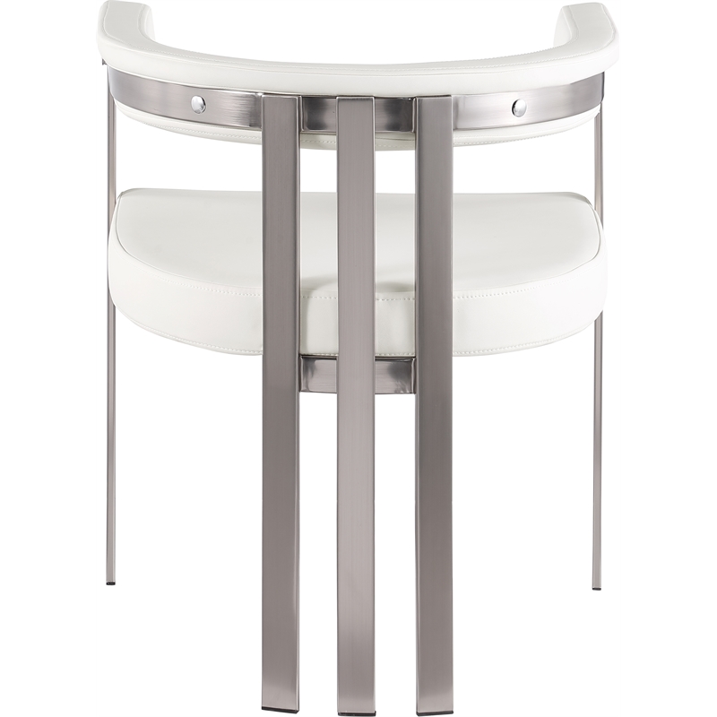Meridian Furniture Marcello Cream Vegan Leather Dining Chair (Set of 2)