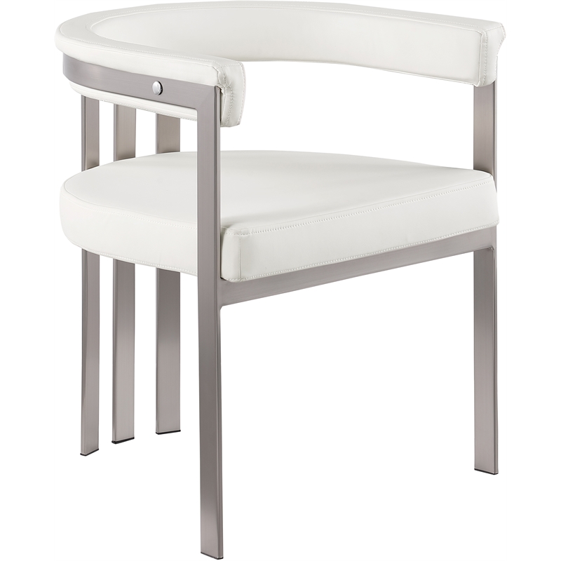 Meridian Furniture Marcello Cream Vegan Leather Dining Chair (Set of 2)