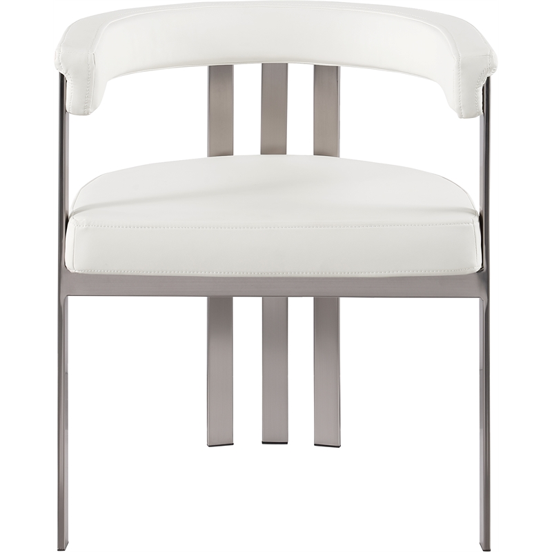 Meridian Furniture Marcello Cream Vegan Leather Dining Chair (Set of 2)
