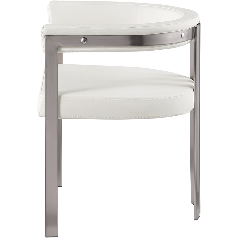 Meridian Furniture Marcello Cream Vegan Leather Dining Chair (Set of 2)
