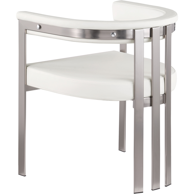 Meridian Furniture Marcello Cream Vegan Leather Dining Chair (Set of 2)