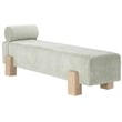 Meridian Furniture Edison Mint Green Chenille Fabric Bench