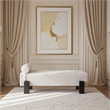 Meridian Furniture Edison Light Grey Chenille Fabric Bench