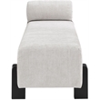 Meridian Furniture Edison Light Grey Chenille Fabric Bench