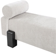 Meridian Furniture Edison Light Grey Chenille Fabric Bench