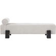 Meridian Furniture Edison Light Grey Chenille Fabric Bench
