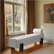 Meridian Furniture Edison Light Grey Chenille Fabric Bench