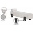 Meridian Furniture Edison Light Grey Chenille Fabric Bench