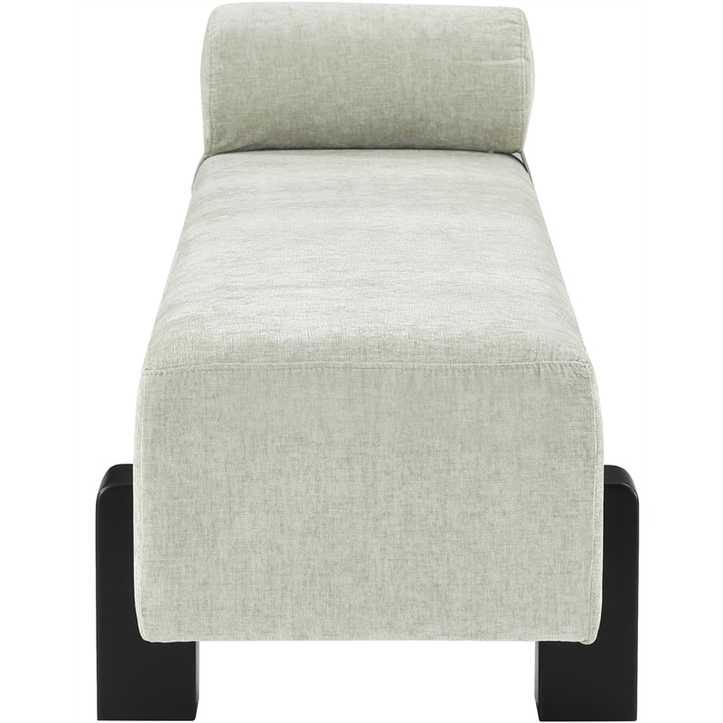 Meridian Furniture Edison Mint Green Chenille Fabric Bench