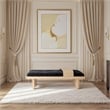 Meridian Furniture Arlington Black Chenille Fabric Bench