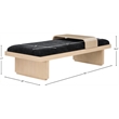 Meridian Furniture Arlington Black Chenille Fabric Bench