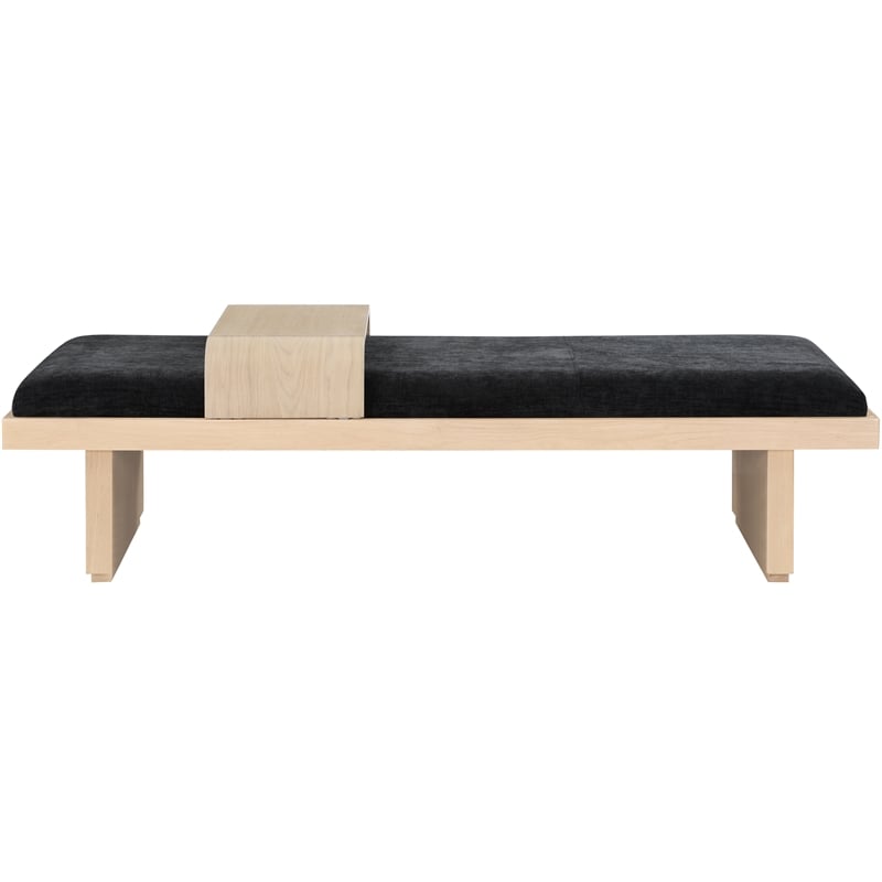 Meridian Furniture Arlington Black Chenille Fabric Bench