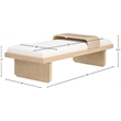 Meridian Furniture Arlington Cream Chenille Fabric Bench