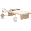 Meridian Furniture Arlington Cream Chenille Fabric Bench