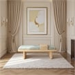 Meridian Furniture Arlington Mint Green Chenille Fabric Bench