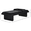 Meridian Furniture Arlington Black Chenille Fabric Bench