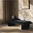 Meridian Furniture Arlington Black Chenille Fabric Bench
