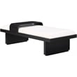Meridian Furniture Arlington Cream Chenille Fabric Bench