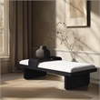 Meridian Furniture Arlington Cream Chenille Fabric Bench