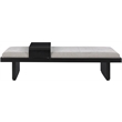 Meridian Furniture Arlington Light Grey Chenille Fabric Bench