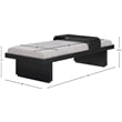 Meridian Furniture Arlington Light Grey Chenille Fabric Bench