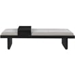 Meridian Furniture Arlington Light Grey Chenille Fabric Bench
