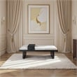 Meridian Furniture Arlington Light Grey Chenille Fabric Bench