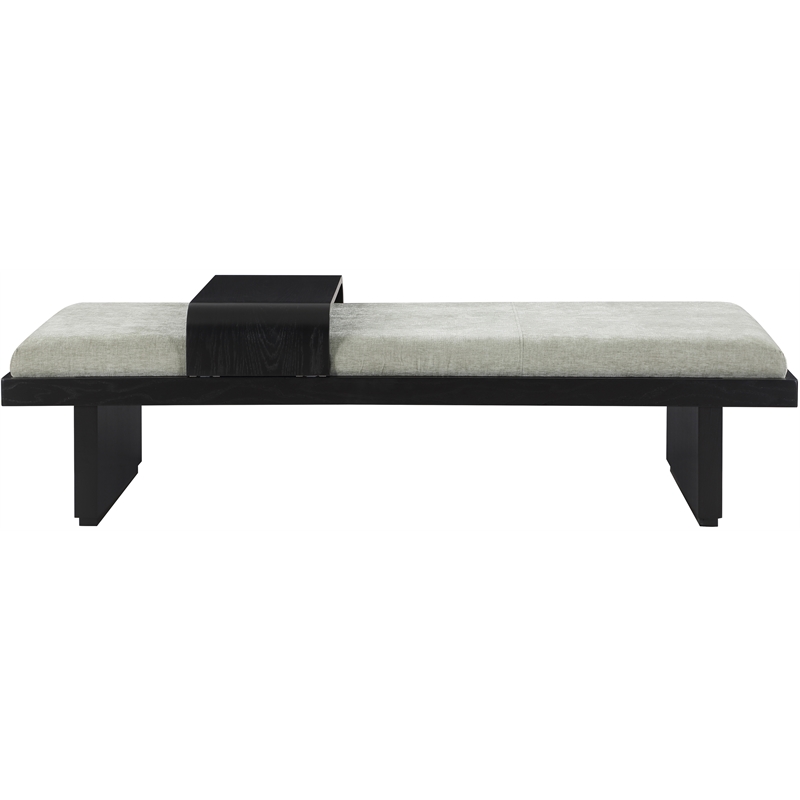 Meridian Furniture Arlington Mint Green Chenille Fabric Bench