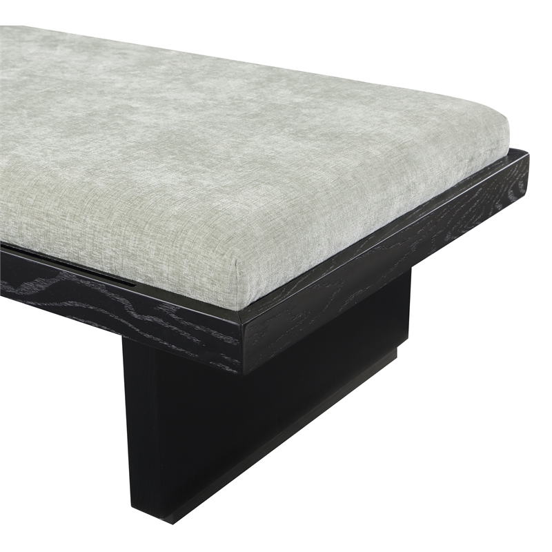 Meridian Furniture Arlington Mint Green Chenille Fabric Bench