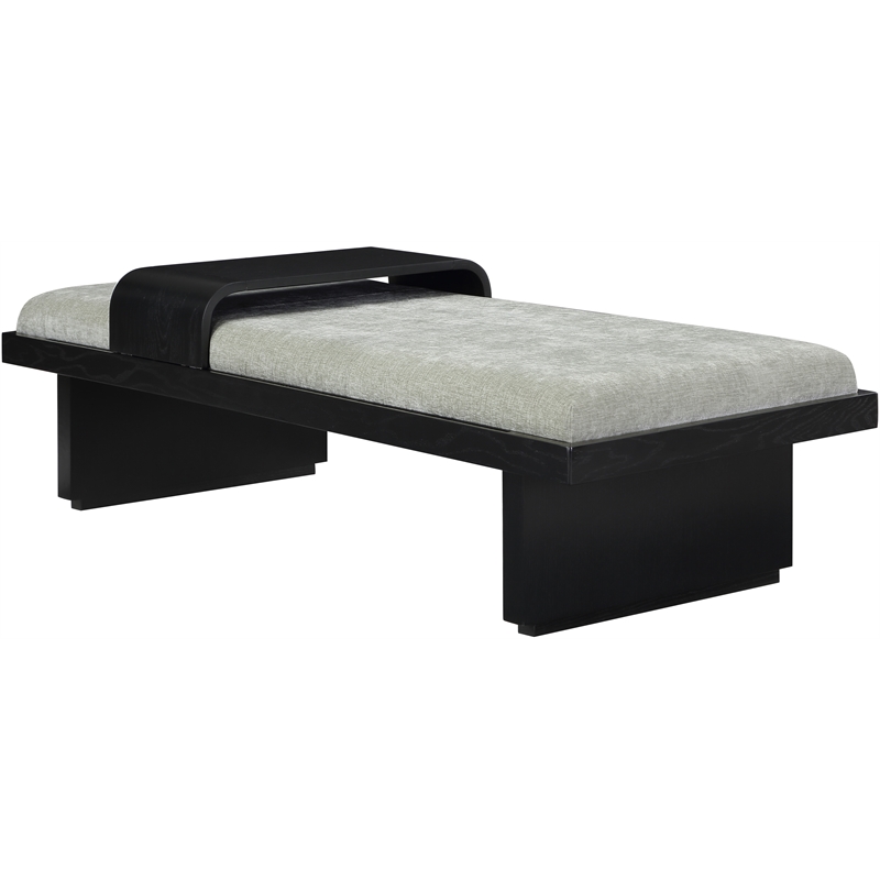 Meridian Furniture Arlington Mint Green Chenille Fabric Bench