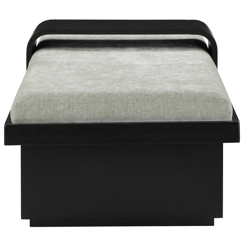 Meridian Furniture Arlington Mint Green Chenille Fabric Bench