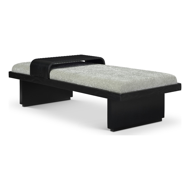 Meridian Furniture Arlington Mint Green Chenille Fabric Bench