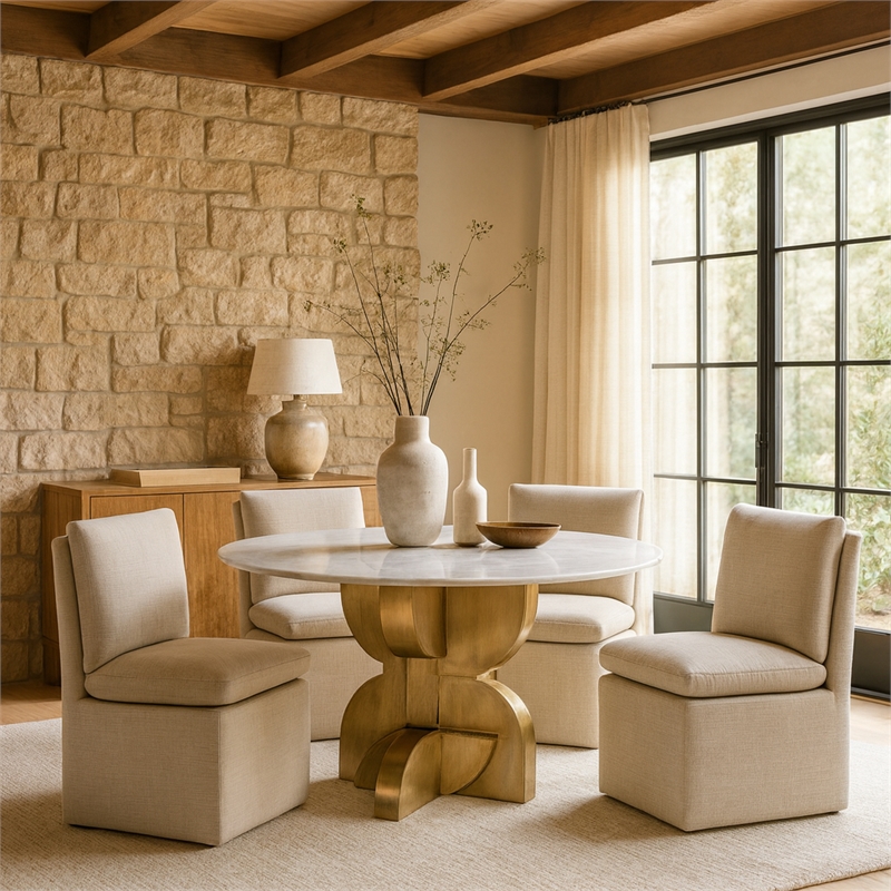 Meridian Furniture Alden White Dining Table