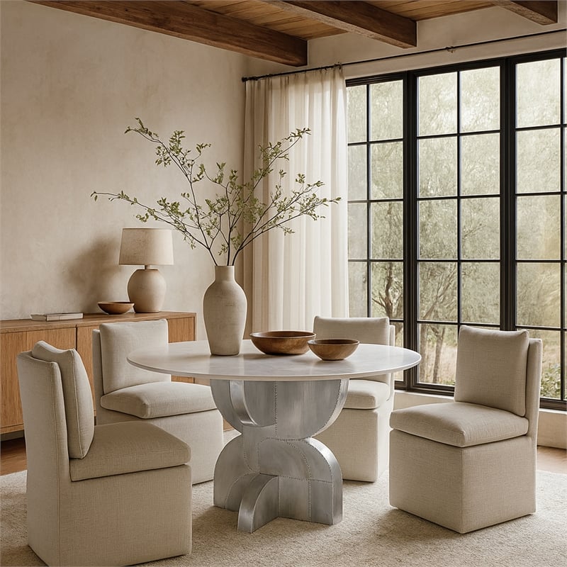 Meridian Furniture Alden White Dining Table