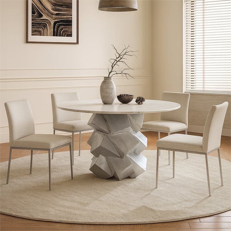 Meridian Furniture Walker White Dining Table