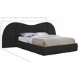 Meridian Furniture Everest Black Boucle Fabric Queen Bed