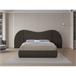 Meridian Furniture Everest Brown Boucle Fabric King Bed