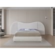 Meridian Furniture Everest Cream Boucle Fabric King Bed