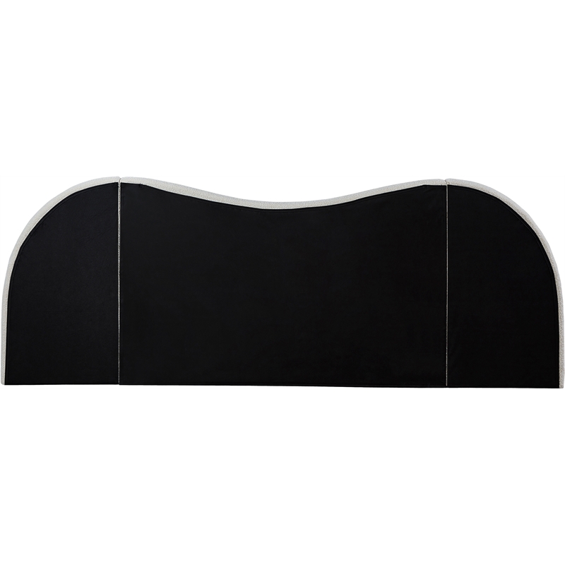 Meridian Furniture Everest Cream Boucle Fabric King Bed