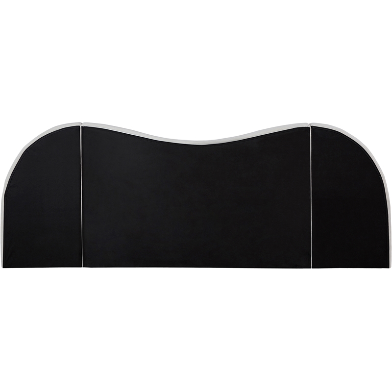 Meridian Furniture Everest Cream Linen Textured Fabric King Bed